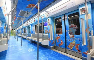 昆明地鐵1、2、6號(hào)線列車(chē)車(chē)廂內(nèi)廣告