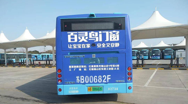 白靈鳥(niǎo)門(mén)窗無(wú)錫公交車(chē)身廣告4