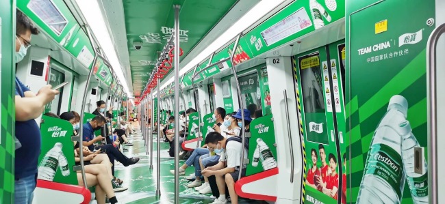 石家莊地鐵創(chuàng)意全景內(nèi)包車廣告優(yōu)秀案例，石家莊地鐵列車廣告價格