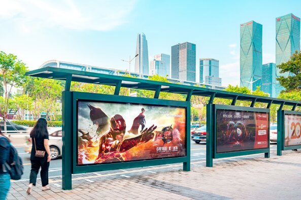 全國候車亭廣告案例，院線電影北京候車亭廣告，廣州候車亭廣告，深圳候車亭廣告