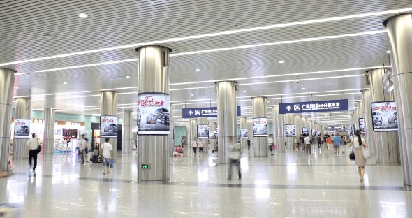 廣州東站廣告多少錢廣告位有哪些？廣州東高鐵站廣告廣深和諧號