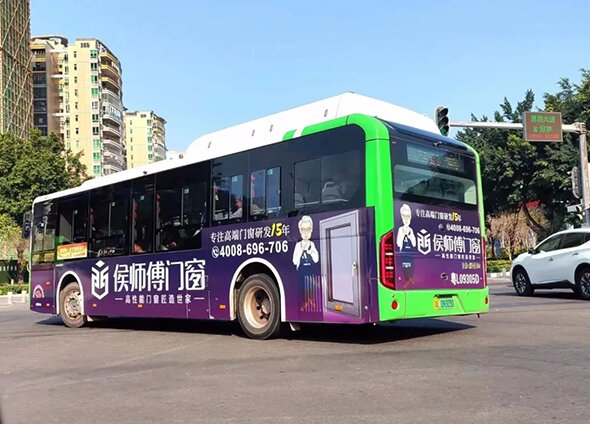 惠州公交車廣告價(jià)格多少錢？惠州公交車體廣告家裝建材案例