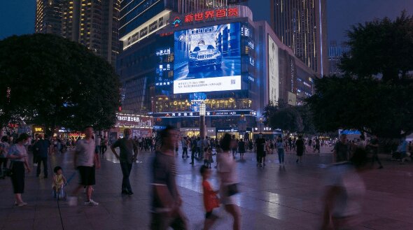 重慶觀音橋LED大屏廣告價格收費？重慶江北新世界百貨大樓LED廣告屏